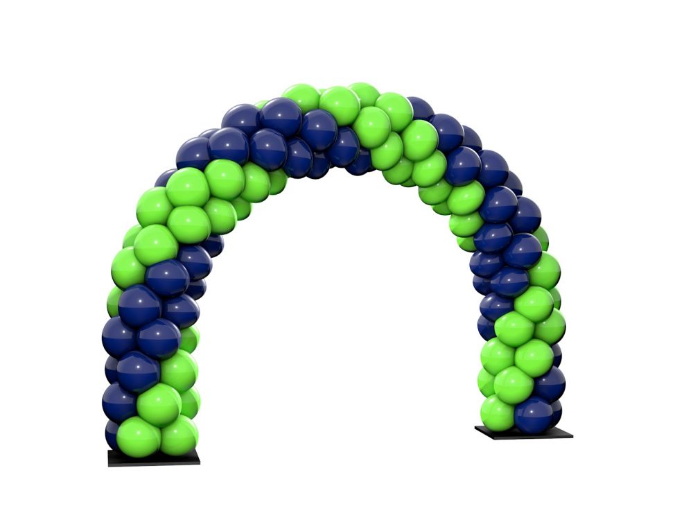 Ballonbogen Konfigurator verschiedene Muster Spirale zweifarbig dick
