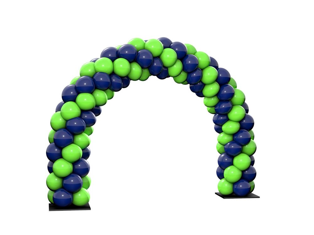 Ballonbogen Konfigurator verschiedene Muster Spirale zweifarbig dünn