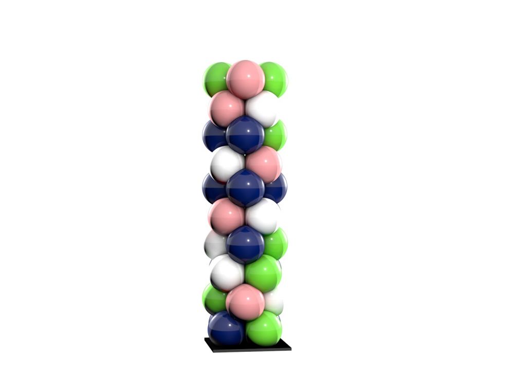Ballonbogen Konfigurator verschiedene Muster Normal vierfarbig